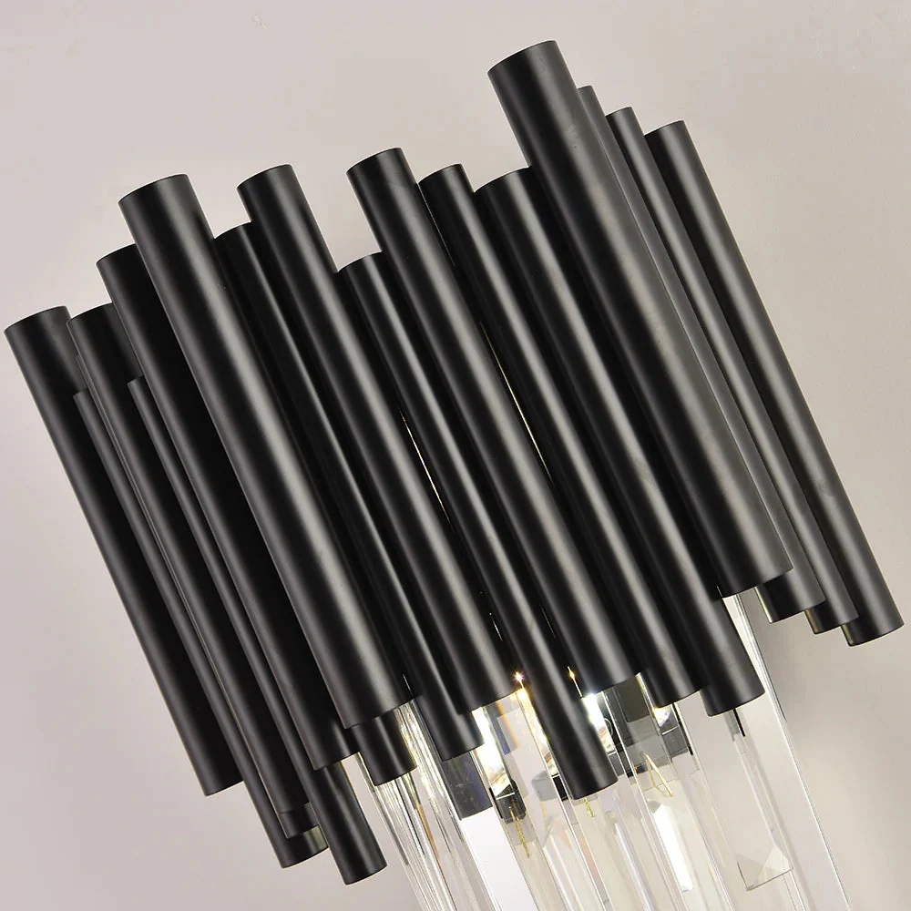 Finn Black Modern Crystal Wall Light - Image 3