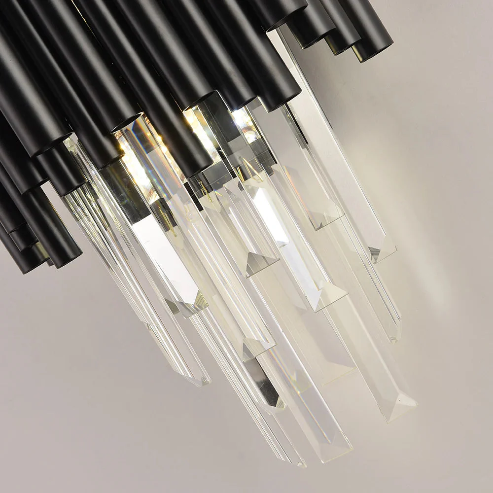 Finn Black Modern Crystal Wall Light - Image 4
