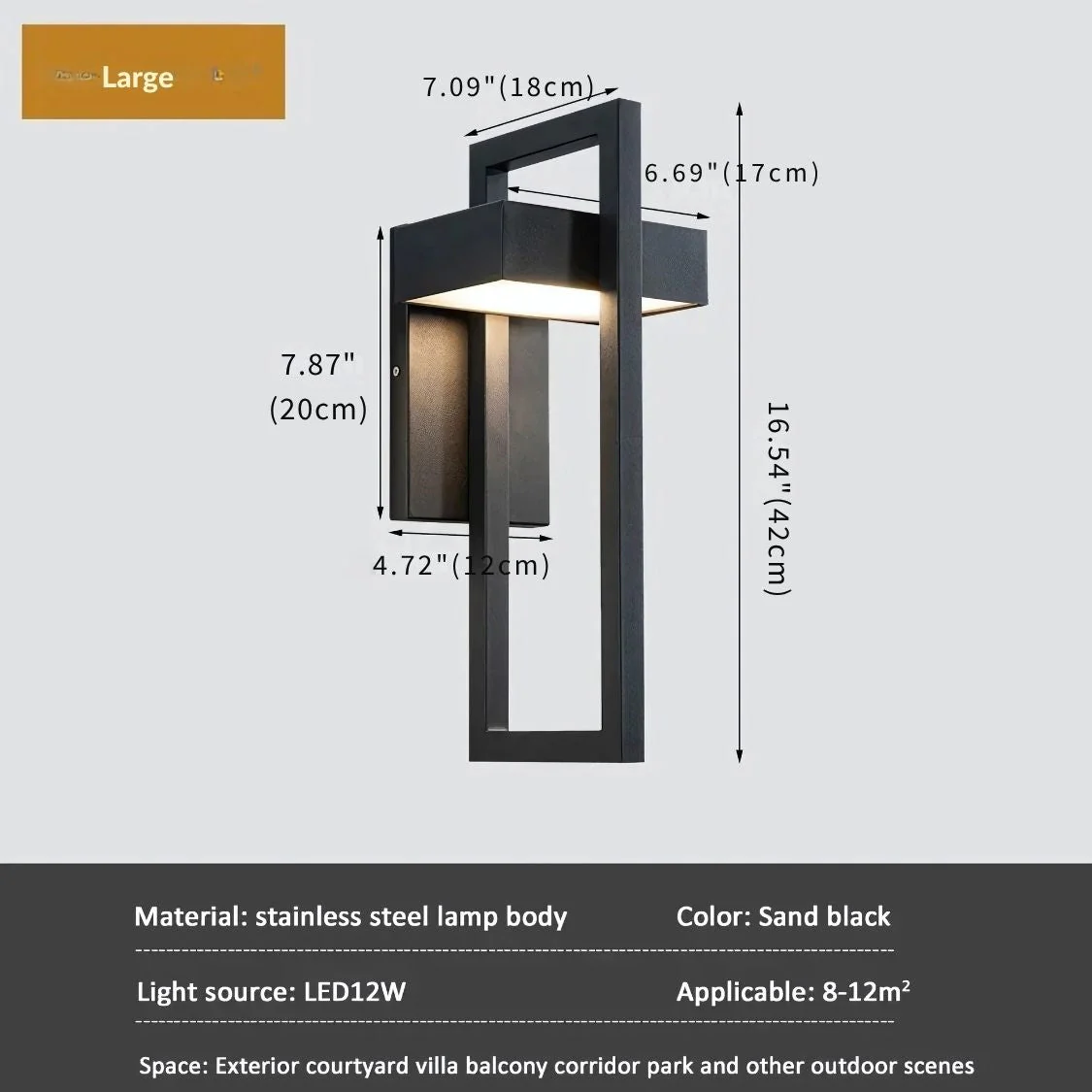 Geometric Outdoor Wall Mount Light Fixture - Image 12