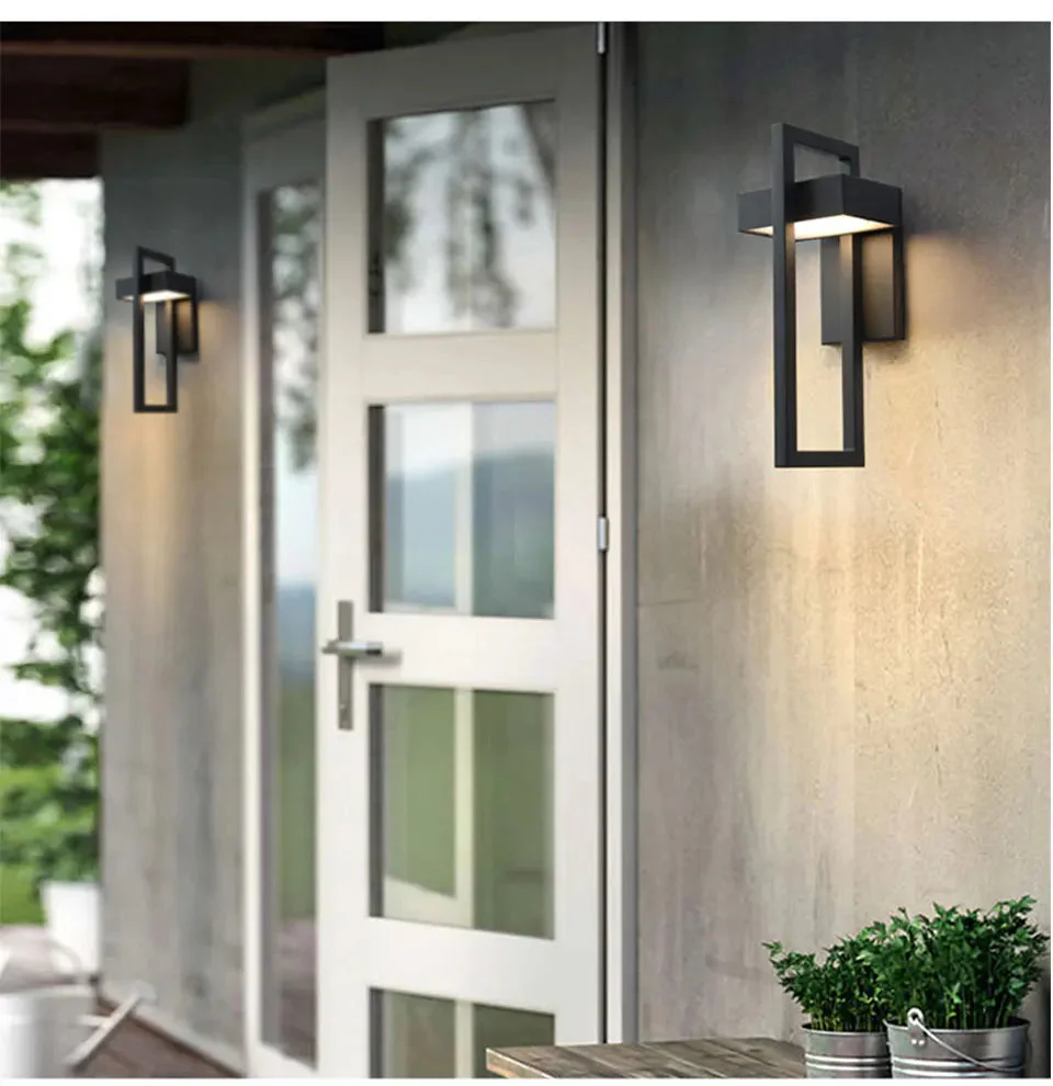 Geometric Outdoor Wall Mount Light Fixture - Image 3