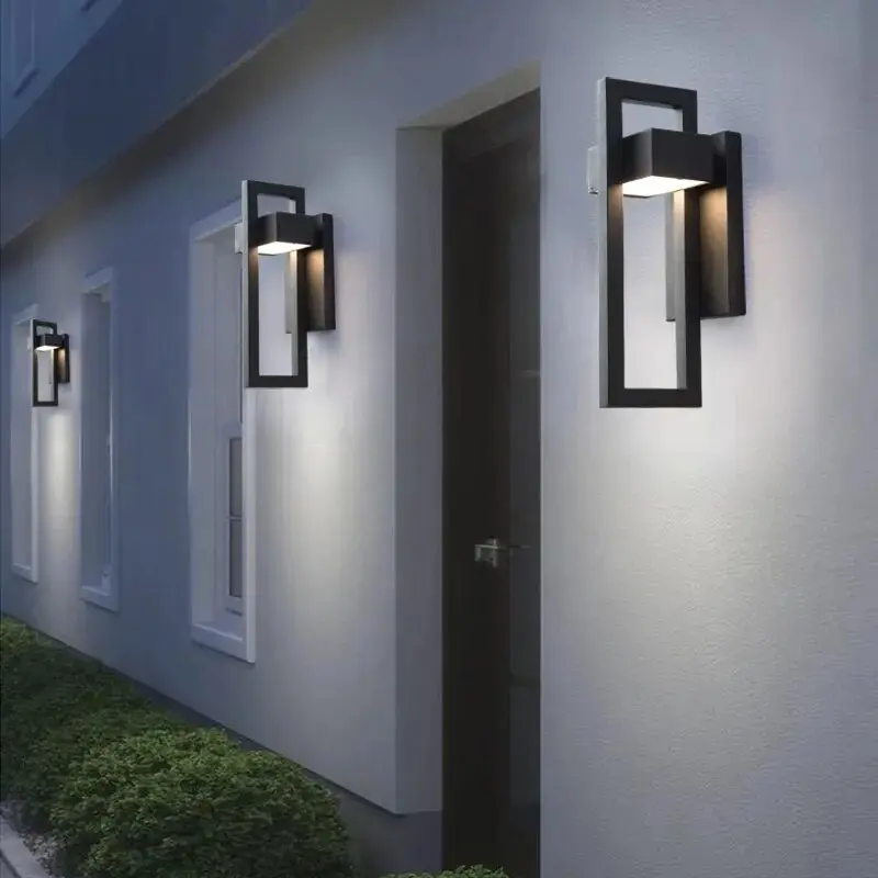 Geometric Outdoor Wall Mount Light Fixture - Image 4