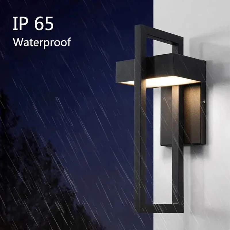 Geometric Outdoor Wall Mount Light Fixture - Image 9