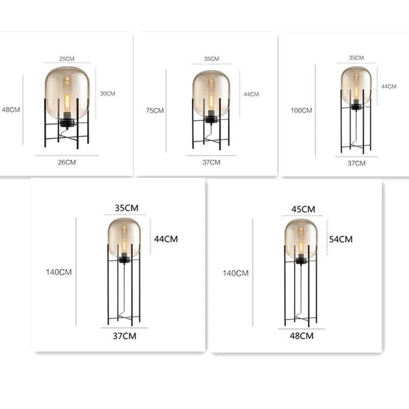 Glowlia Glass Shade Floor Lamp - Image 9
