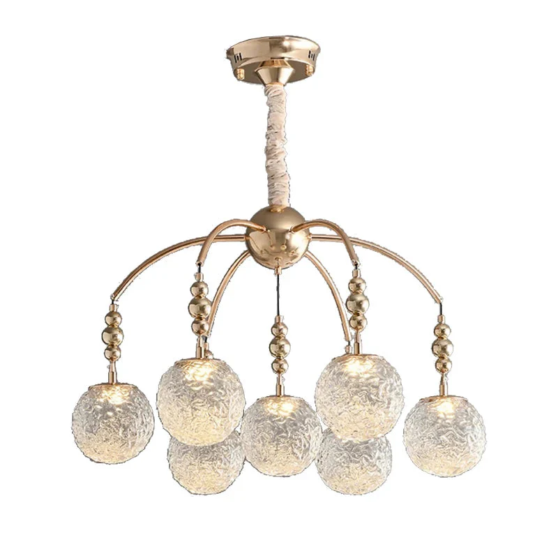 Gold Bubble Glass Pendant Light - Flush Mount Chandelier - Image 4