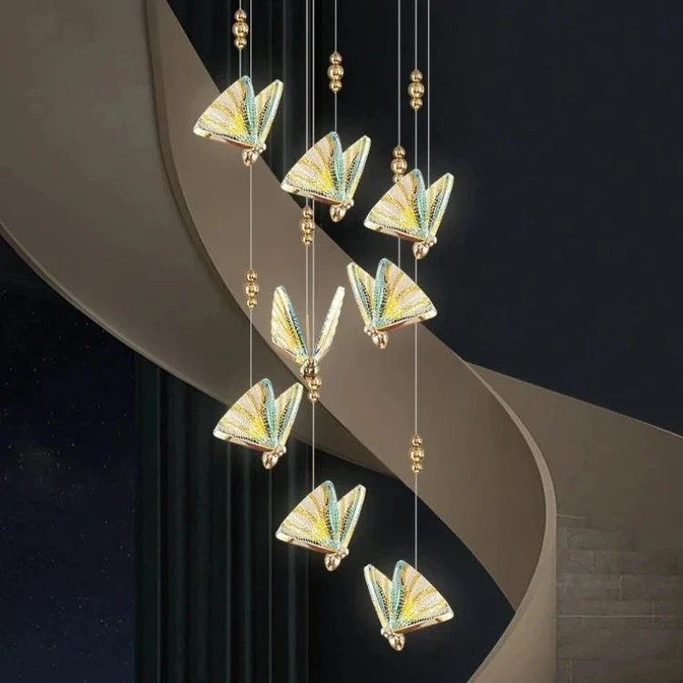 Gold Butterfly Led Chandelier for Staircase&Foyer&Living Room - Image 3