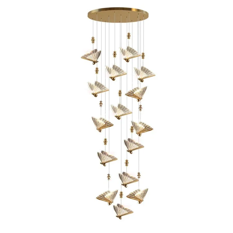 Gold Butterfly Led Chandelier for Staircase&Foyer&Living Room - Image 5