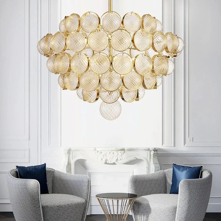 Gold Clear Glass Globe Pendant Light - Image 2
