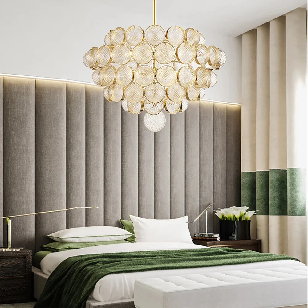 Gold Clear Glass Globe Pendant Light - Image 3