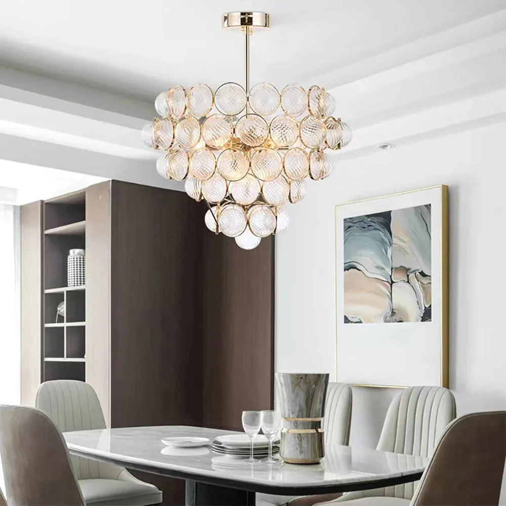 Gold Clear Glass Globe Pendant Light - Image 4