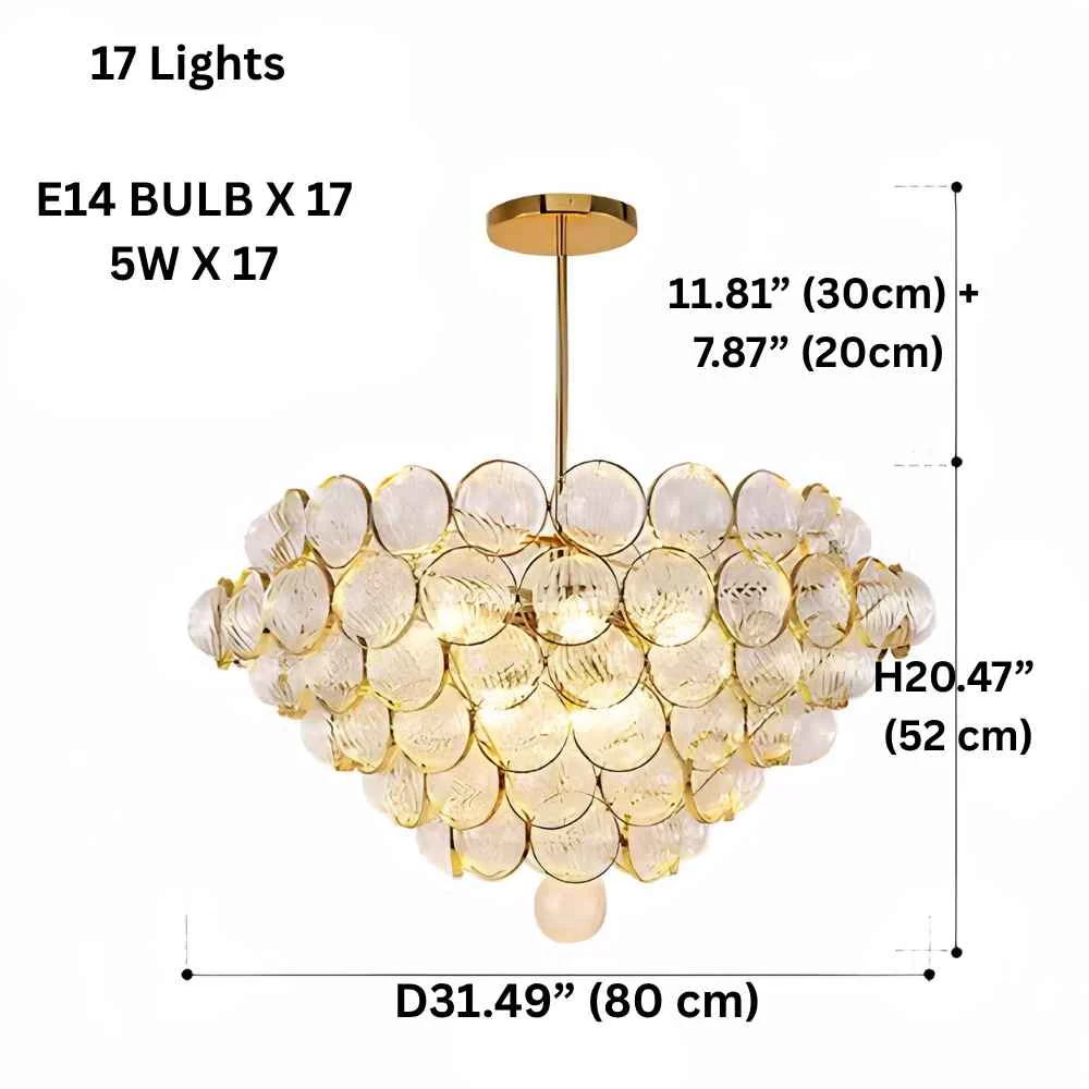 Gold Clear Glass Globe Pendant Light - Image 9