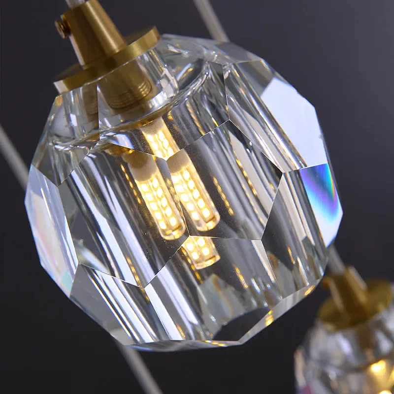 Gold Crystal Ball Chandelier for High Ceiling & Staircase - Image 7