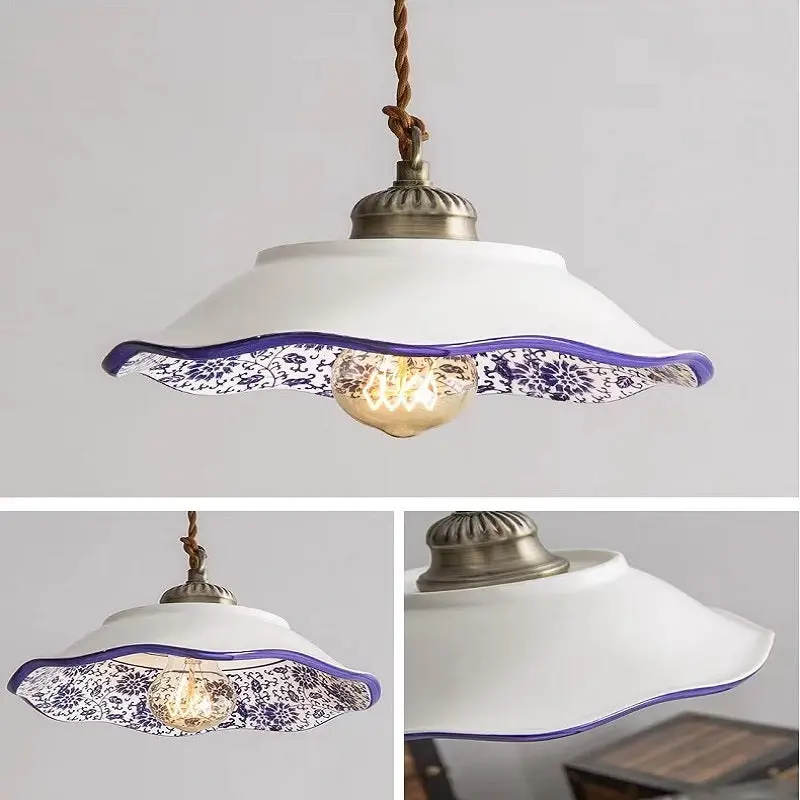 Handmade White Ceramic Pendant Light - Image 3