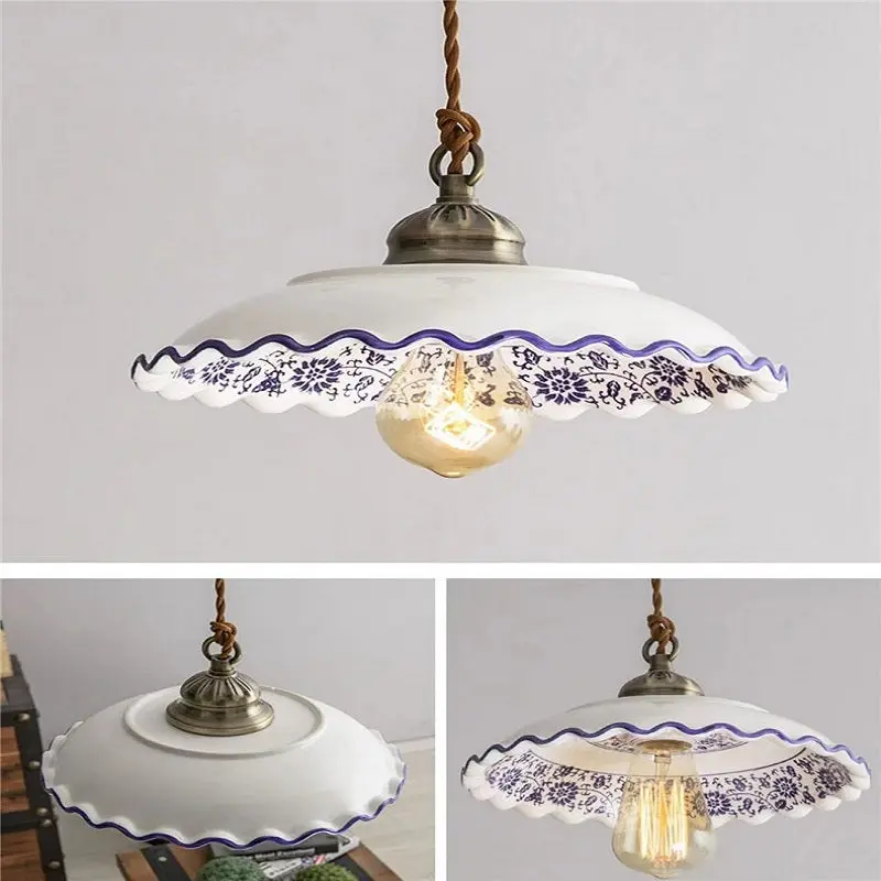 Handmade White Ceramic Pendant Light - Image 4