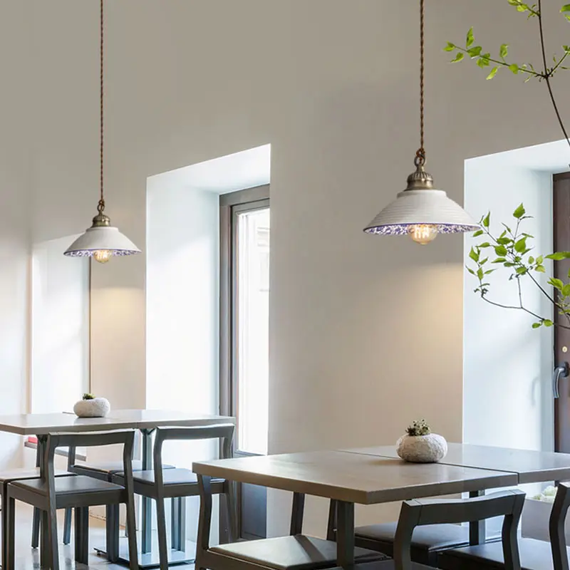 Handmade White Ceramic Pendant Light - Image 5