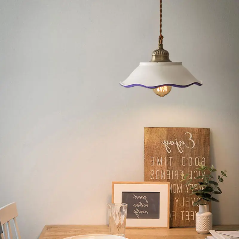 Handmade White Ceramic Pendant Light - Image 6