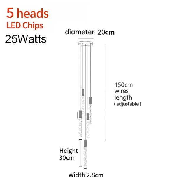 Hanging Light Fixture For Stairwell, Staircase, Hallway - Image 7
