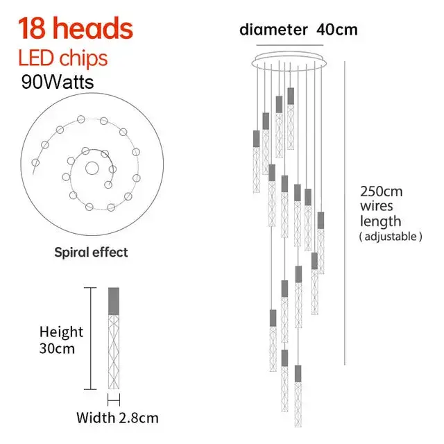 Hanging Light Fixture For Stairwell, Staircase, Hallway - Image 9