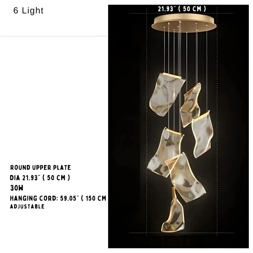 Jonas Postmodern Style Staircase Pendant Chandelier Light - Image 14