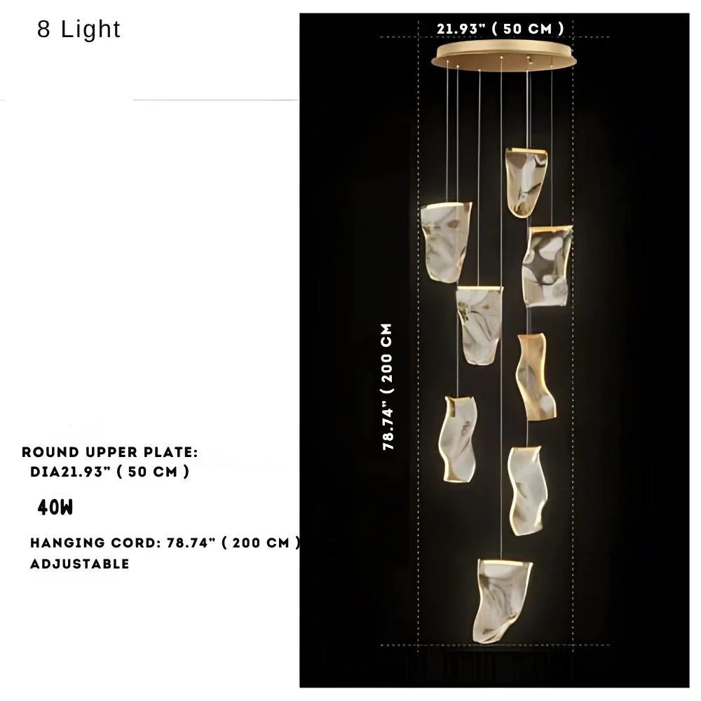 Jonas Postmodern Style Staircase Pendant Chandelier Light - Image 15