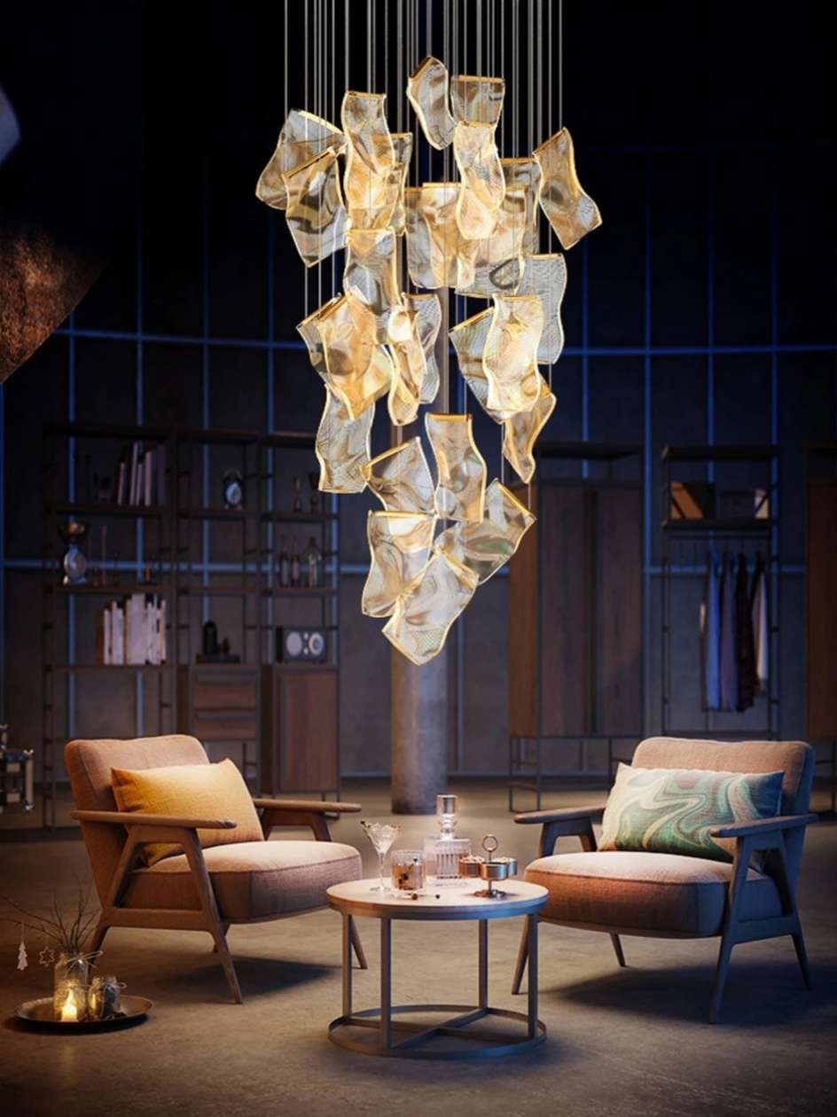 Jonas Postmodern Style Staircase Pendant Chandelier Light - Image 3