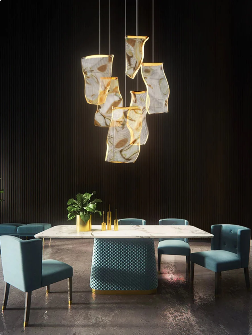 Jonas Postmodern Style Staircase Pendant Chandelier Light - Image 5