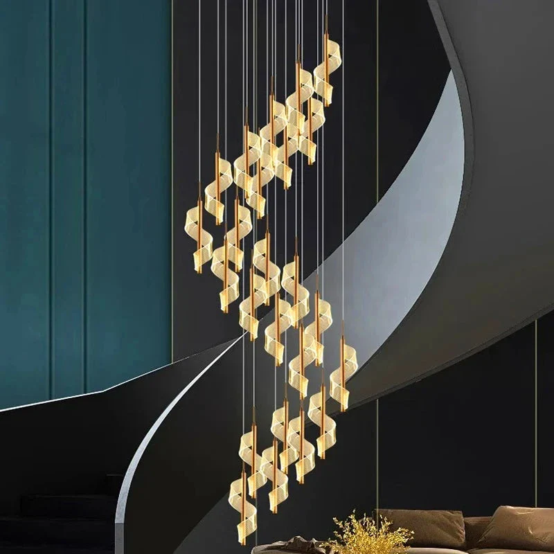 Kael Cascading Spiral Foyer Chandelier - Image 5