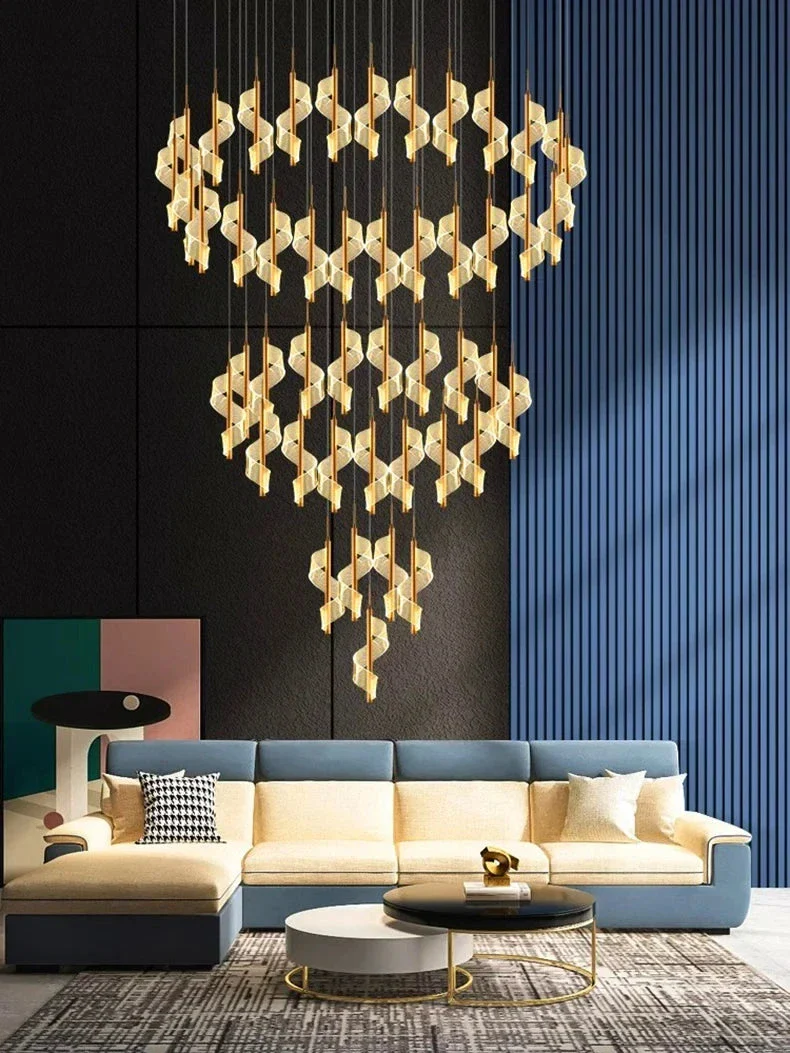 Kael Cascading Spiral Foyer Chandelier - Image 6