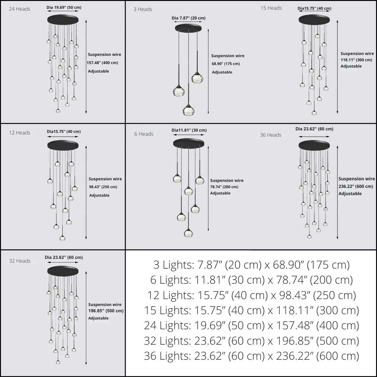 Kely Drop Stairwell Pendant Light - Image 5