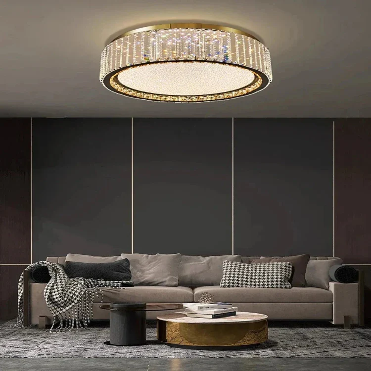 Lark Crystal Flush Mount Chandelier
