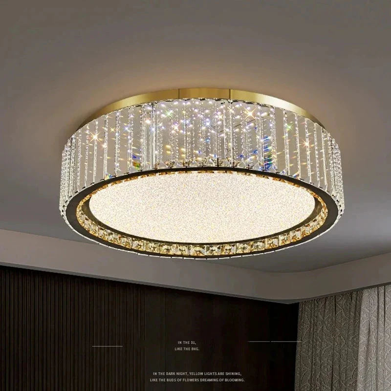 Lark Crystal Flush Mount Chandelier - Image 4
