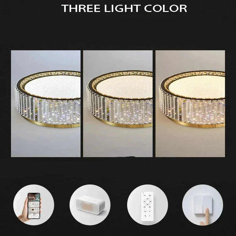 Lark Crystal Flush Mount Chandelier - Image 5