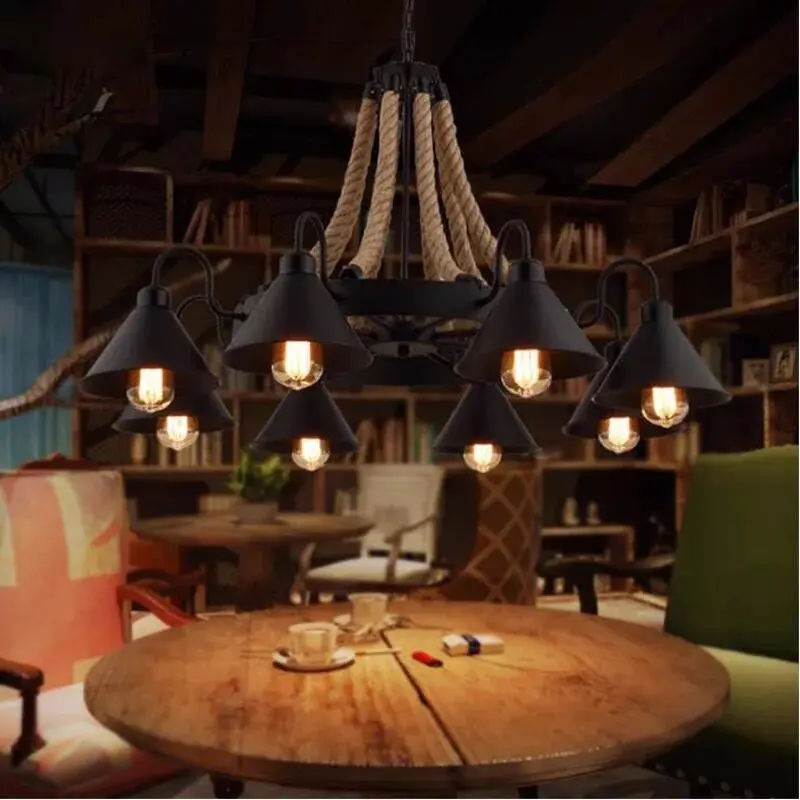 Laura 8 Heads Black Industrial Chandelier - Image 3