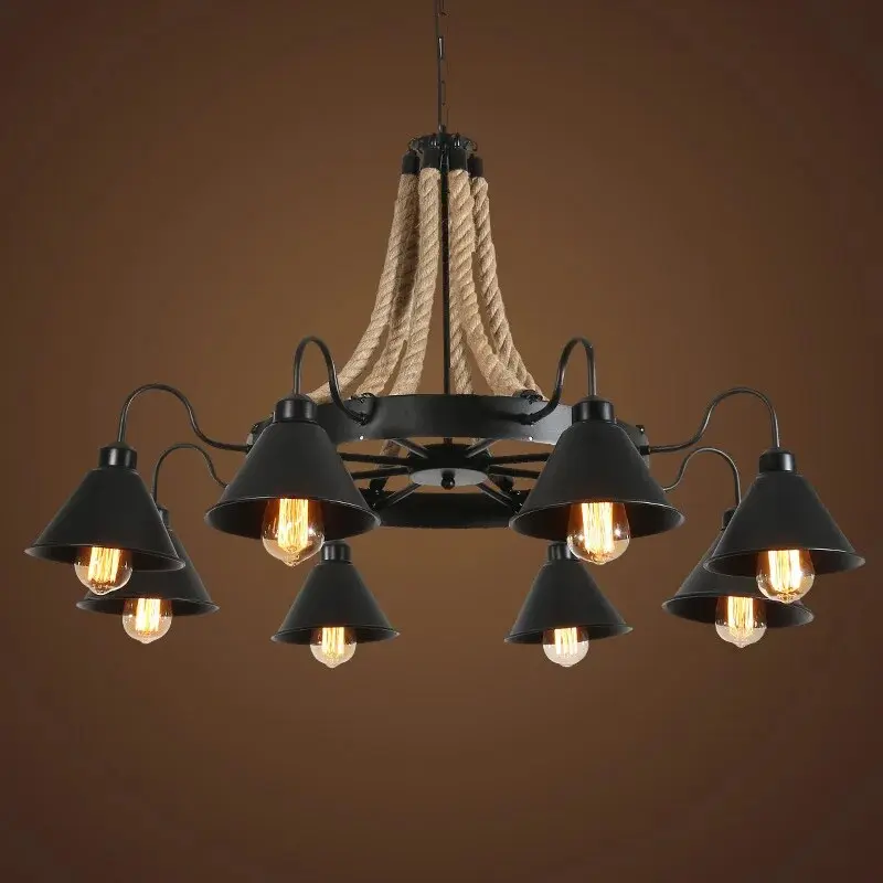 Laura 8 Heads Black Industrial Chandelier - Image 4