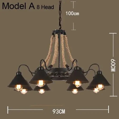 Laura 8 Heads Black Industrial Chandelier - Image 5