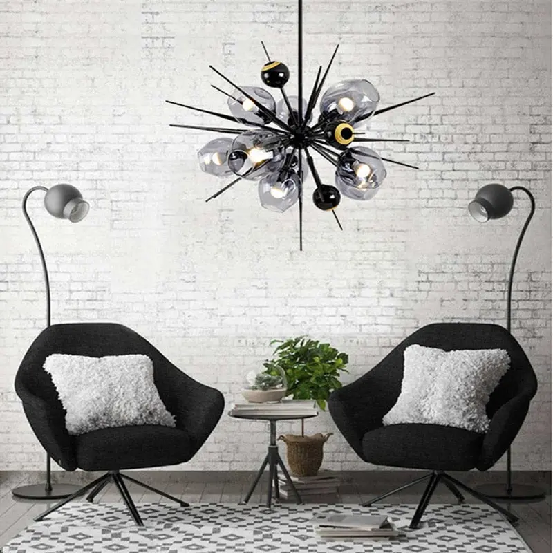 Laura Black Bubble Sputnik Chandelier - Image 3