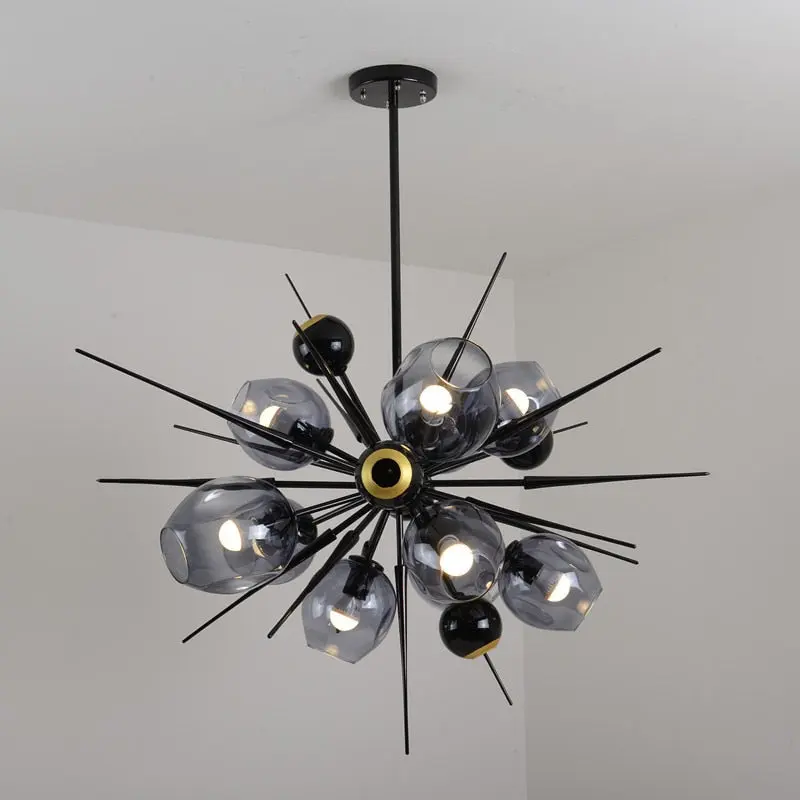 Laura Black Bubble Sputnik Chandelier - Image 4