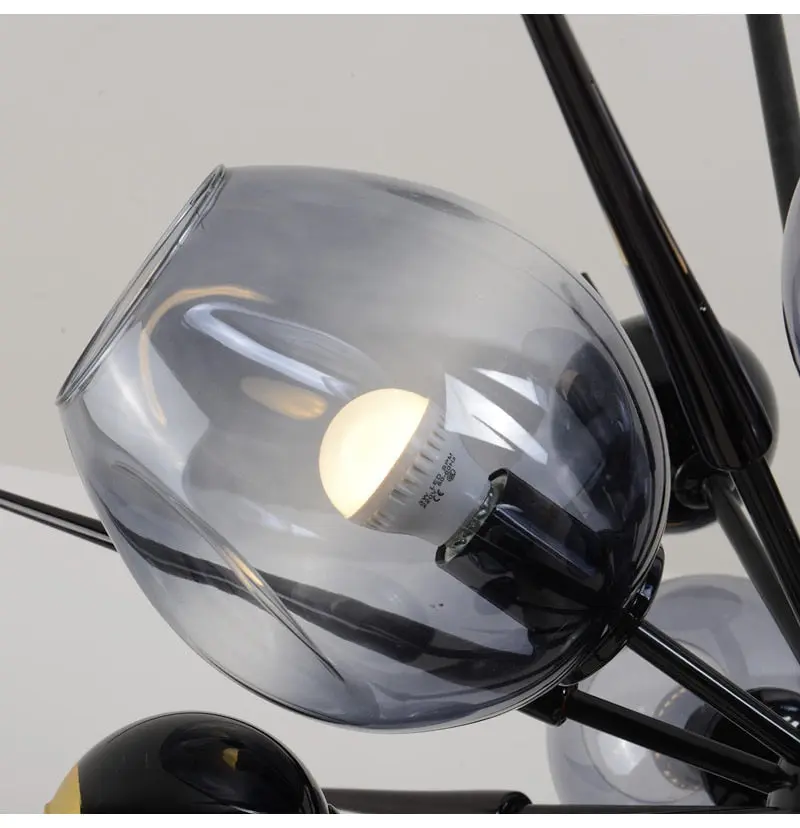 Laura Black Bubble Sputnik Chandelier - Image 6