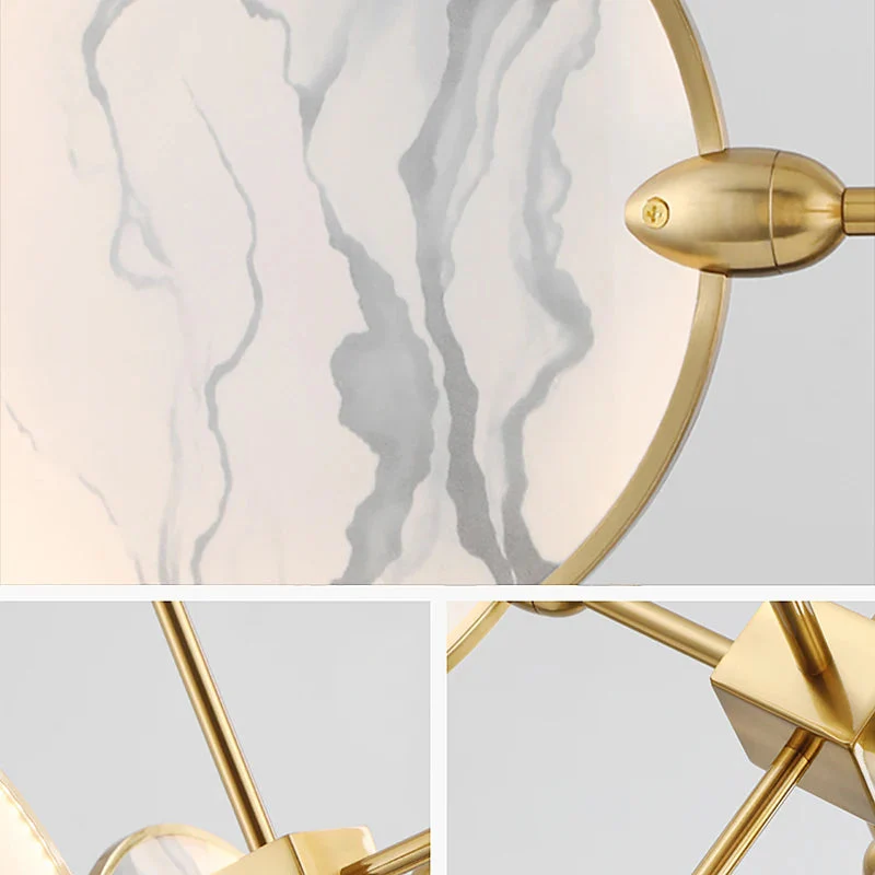 Lesley Modern Art Glass Disc Chandelier - Image 6