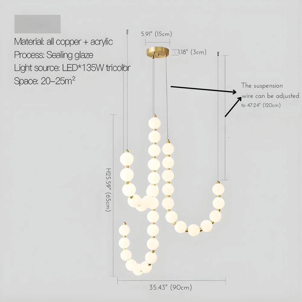 Lexi Modern Acrylic Orb Chandelier - Image 8