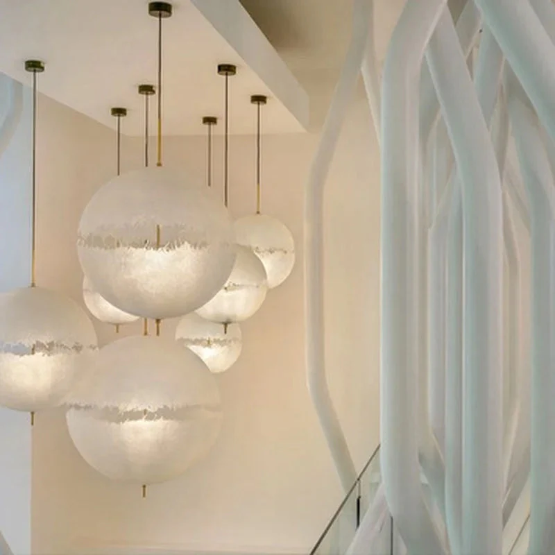 Lissa Copper Sphere Pendant Lamp Chandelier - Image 3