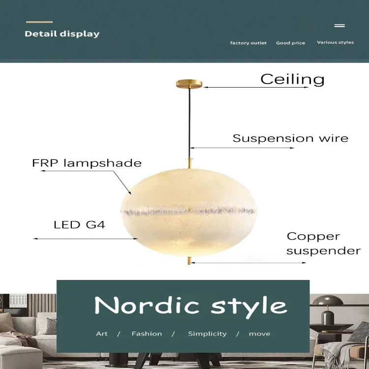 Lissa Copper Sphere Pendant Lamp Chandelier - Image 8