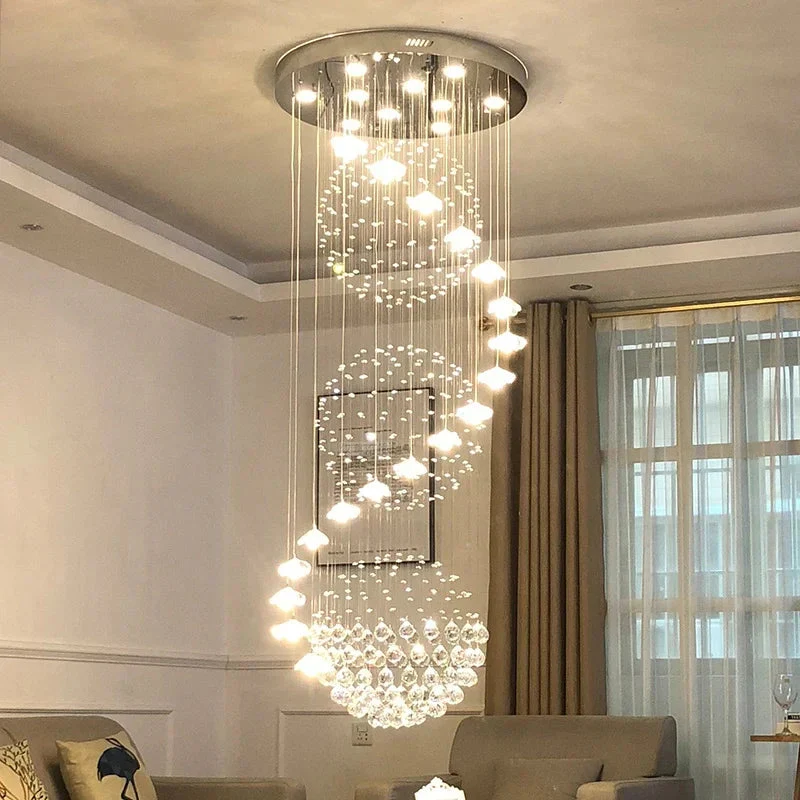 Lonas Large Foyer Crystal Chandelier - Image 2