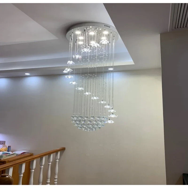 Lonas Large Foyer Crystal Chandelier - Image 4