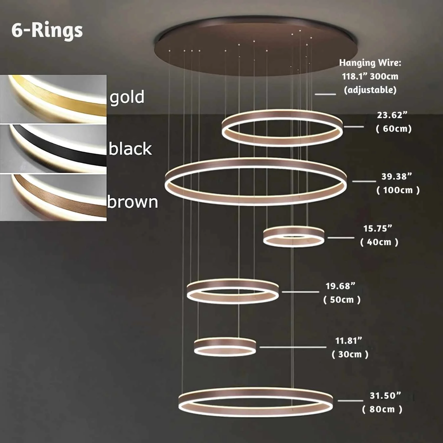 Lucy Modern Staircase Chandelier - Image 12