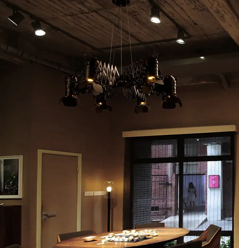 Lustra Black Industrial Chandelier - Image 3