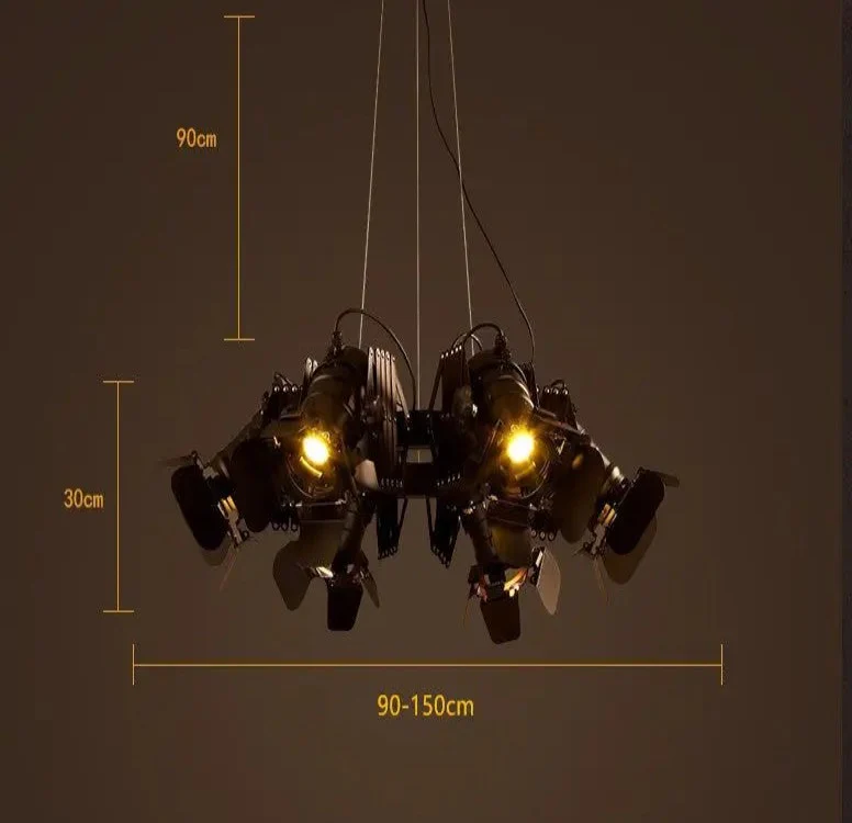 Lustra Black Industrial Chandelier - Image 6