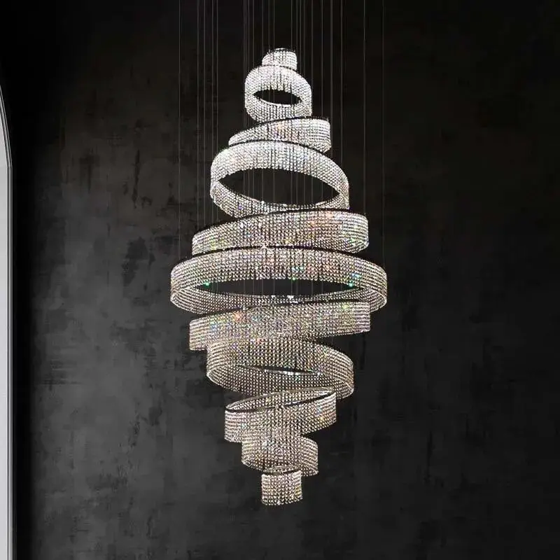 Luxury Crystal Grand Staircase Chandelier - Image 3