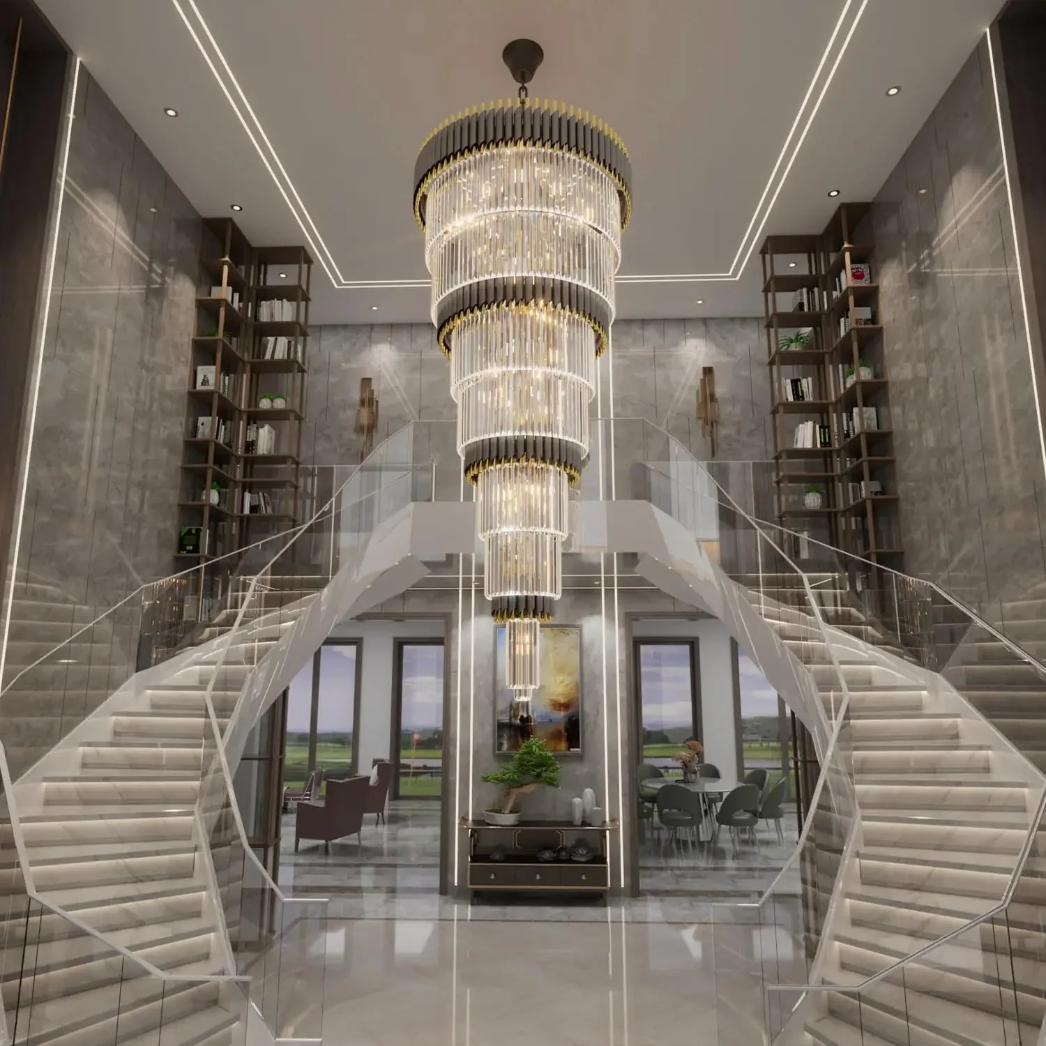 Luxury Oversize Crystal Chandelier - Image 2