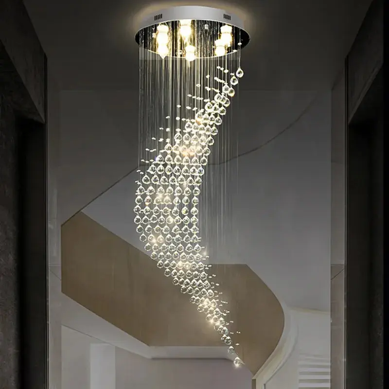 Luxury Raindrop Crystal Chandelier for Staircase and Foyer - Image 4