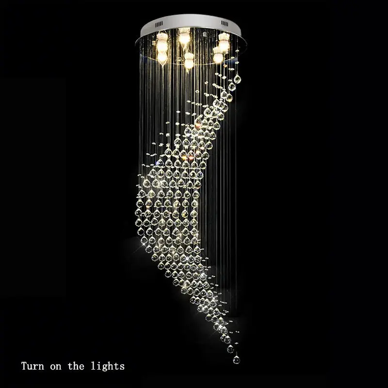 Luxury Raindrop Crystal Chandelier for Staircase and Foyer - Image 5